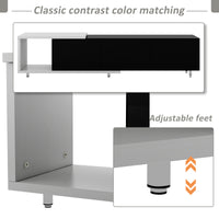 70.1'' 100'' Modern Stylish Tv Stand Tv Cabinet For 80 Inch Tv, White Black, Old Sku:Wf299723Aab Date Of Expected Arrival: 11.25 Black 80 89 Inches Particle Board