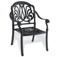 Cast Aluminum Patio Dining Chair 2Pcs With Black Frame And Cushions In Random Colors Yes Dining Set Black Rust Resistant Frame Water Resistant Cushion Garden & Outdoor Complete Patio Sets Aluminium