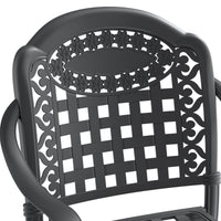 Cast Aluminum Patio Dining Chair 4Pcs With Black Frame And Cushions In Random Colors Yes Dining Set Black Rust Resistant Frame Water Resistant Cushion Garden & Outdoor Complete Patio Sets Aluminium