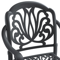 Cast Aluminum Patio Dining Chair 4Pcs With Black Frame And Cushions In Random Colors Yes Dining Set Black Rust Resistant Frame Water Resistant Cushion Garden & Outdoor Complete Patio Sets Aluminium