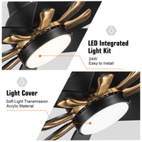 72 In Modern Integrated Led Lighting With Remote Control Antique Black Plywood