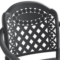 Cast Aluminum Patio Dining Chair 4Pcs With Black Frame And Cushions In Random Colors Yes Dining Set Black Rust Resistant Frame Water Resistant Cushion Garden & Outdoor Complete Patio Sets Aluminium