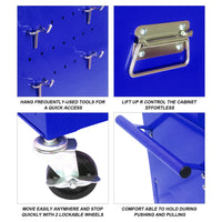 High Capacity Rolling Tool Chest With Wheels And Drawers, 6 Drawer Tool Storage Cabinet Blue Blue Steel