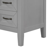 36" Bathroom Vanity With Sink Combo, Bathroom Cabinet With Drawers, Solid Frame And Mdf Board, Grey Grey Solid Wood Mdf