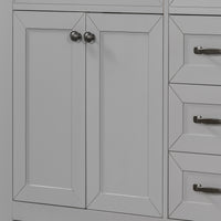 36" Bathroom Vanity With Sink Combo, Bathroom Cabinet With Drawers, Solid Frame And Mdf Board, Grey Grey Solid Wood Mdf