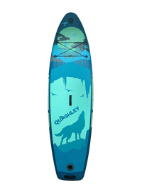 Inflatable Stand Up Paddle Board 9.9'X33"X5" With Premium Sup Accessories & Backpack, Wide Stance, Bottom Fin For Paddling, Paddle, Leash, Surf Control, Non Slip Deck For Youth & Adult Water Sports Antique Blue Green Anti Slip Garden & Outdoor American