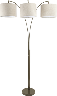 84"H Espresso Triple Shade Floor Lamp 3.65 43.20 Espresso Metal