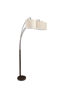 84"H Espresso Triple Shade Floor Lamp 3.65 43.20 Espresso Metal