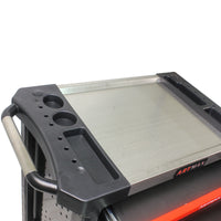 Removable 4 Drawers Tool Cart With Lock Black Red Metal