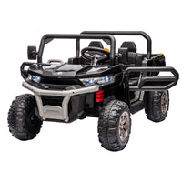 24V Ride On Truck 2 Seater Ride On Utv With 2X200W Motor Ride On Dump Truck With Dump Bed Shovel Ride On Car With Remote Control Electric Vehicle With Non Slip Tyre For Boys Girls Black Plastic