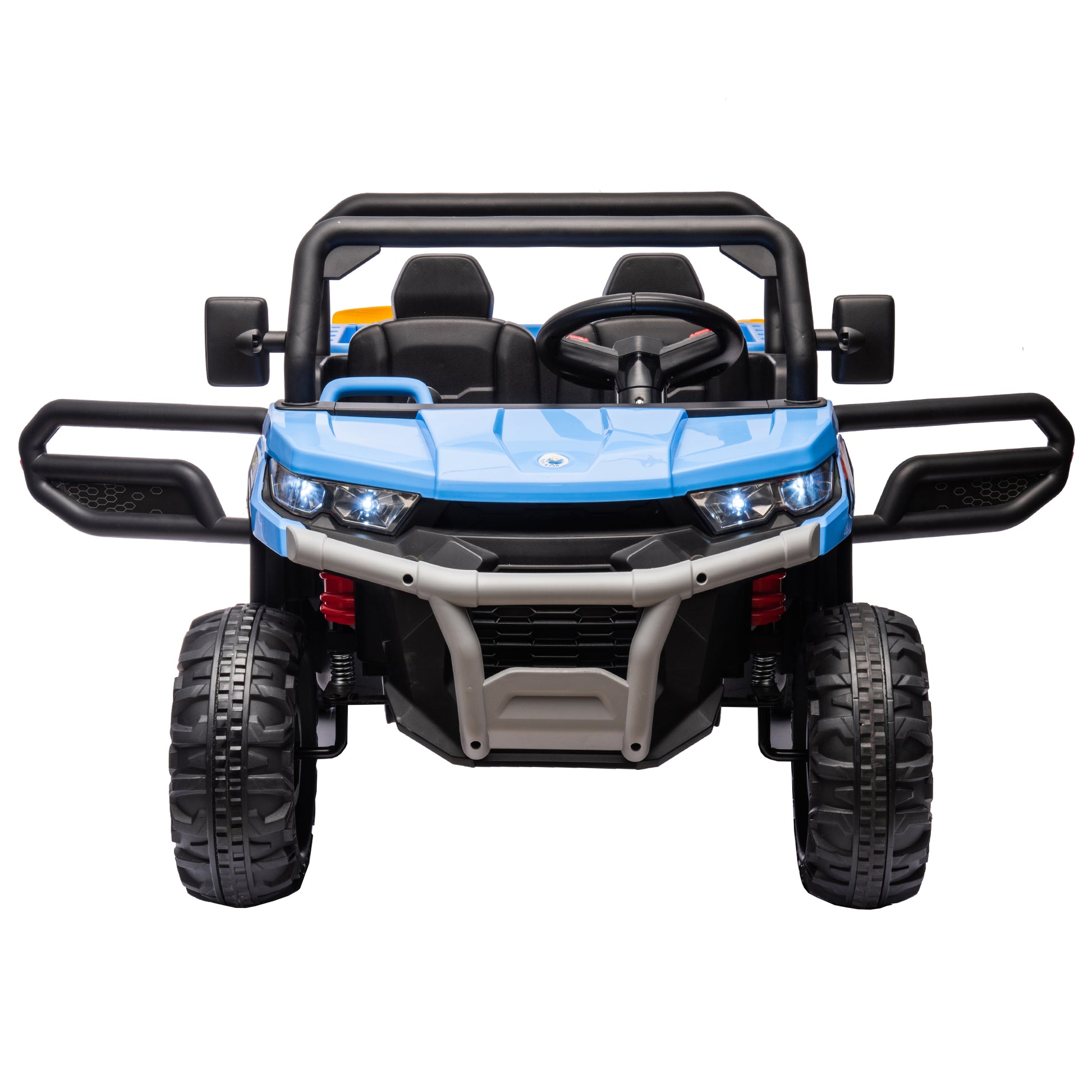 24V Ride On Truck 2 Seater Ride On Utv With 2X200W Motor Ride On Dump Truck With Dump Bed Shovel Ride On Car With Remote Control Electric Vehicle With Non Slip Tyre For Boys Girls Blue Plastic