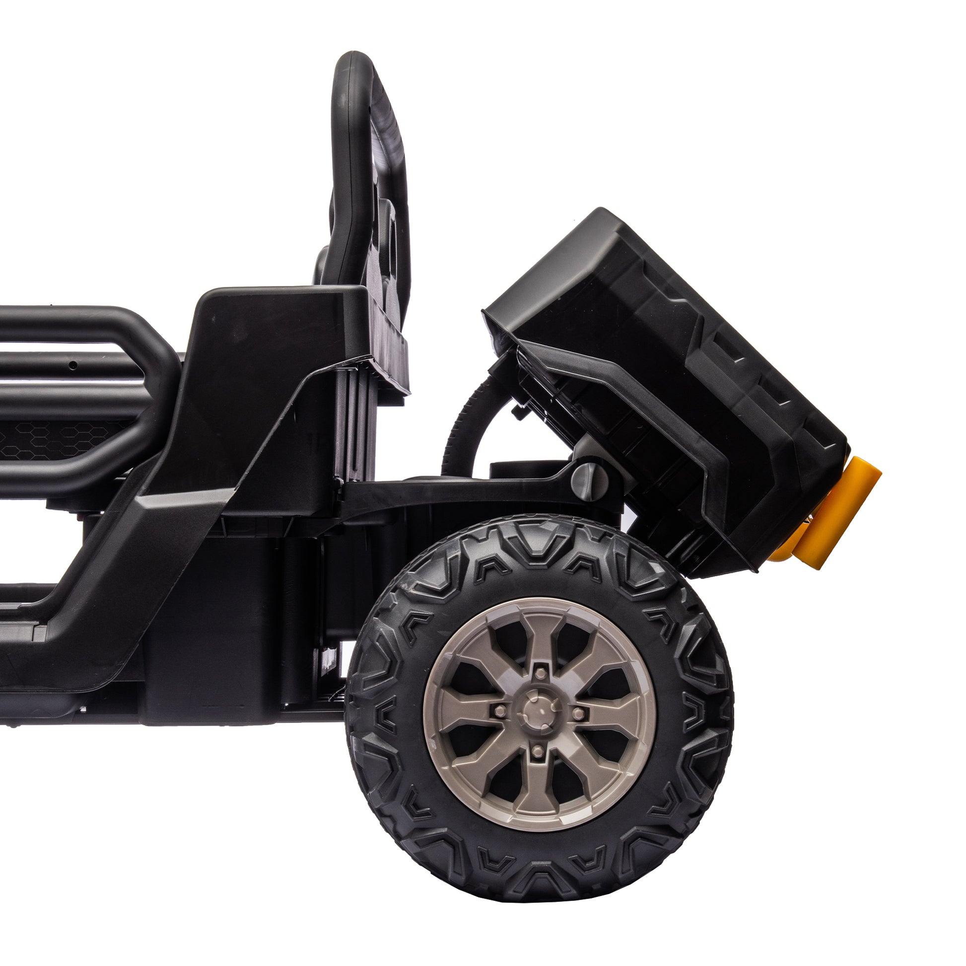 24V Ride On Truck 2 Seater Ride On Utv With 2X200W Motor Ride On Dump Truck With Dump Bed Shovel Ride On Car With Remote Control Electric Vehicle With Non Slip Tyre For Boys Girls Black Plastic