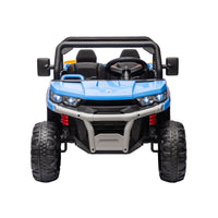 24V Ride On Truck 2 Seater Ride On Utv With 2X200W Motor Ride On Dump Truck With Dump Bed Shovel Ride On Car With Remote Control Electric Vehicle With Non Slip Tyre For Boys Girls Blue Plastic