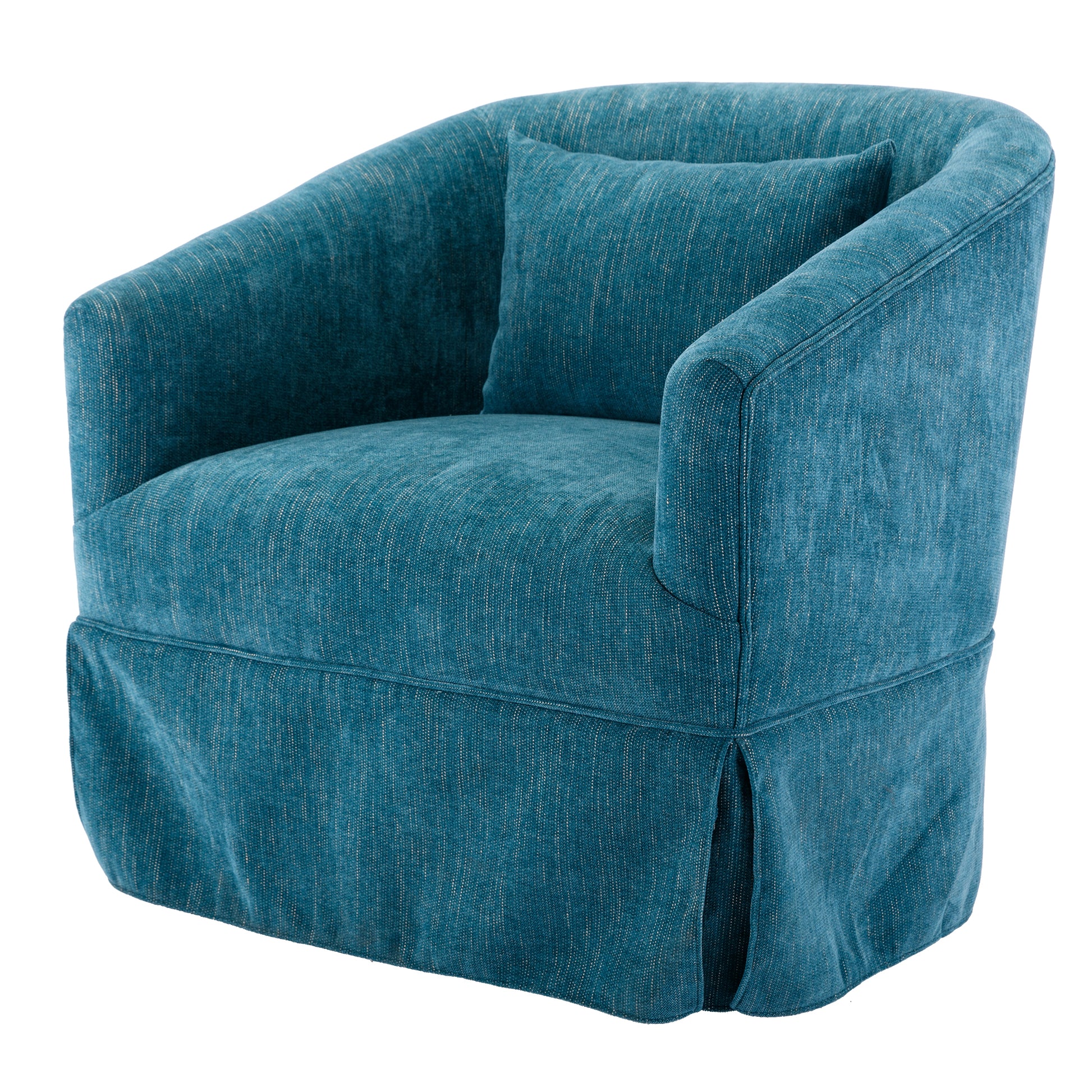 360 Degree Swivel Accent Armchair Linen Blend Green Green Foam Upholstered