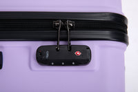 3 Piece Luggage Sets Abs Lightweight Suitcase With Two Hooks, Spinner Wheels, Tsa Lock, 20 24 28 Lavender Purple Lavender Purple Abs