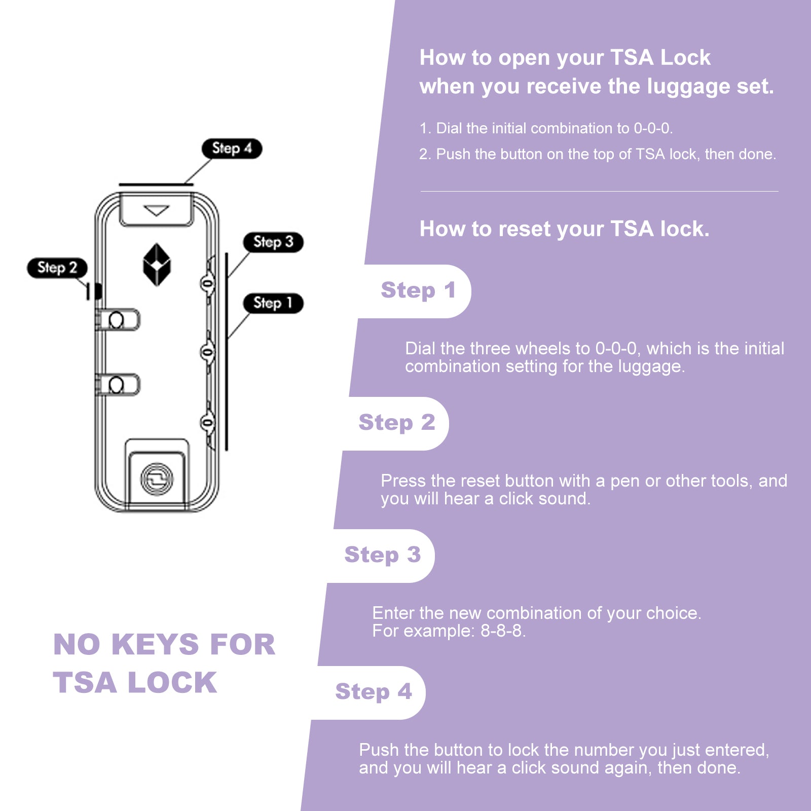 3 Piece Luggage Sets Abs Lightweight Suitcase With Two Hooks, Spinner Wheels, Tsa Lock, 20 24 28 Lavender Purple Lavender Purple Abs