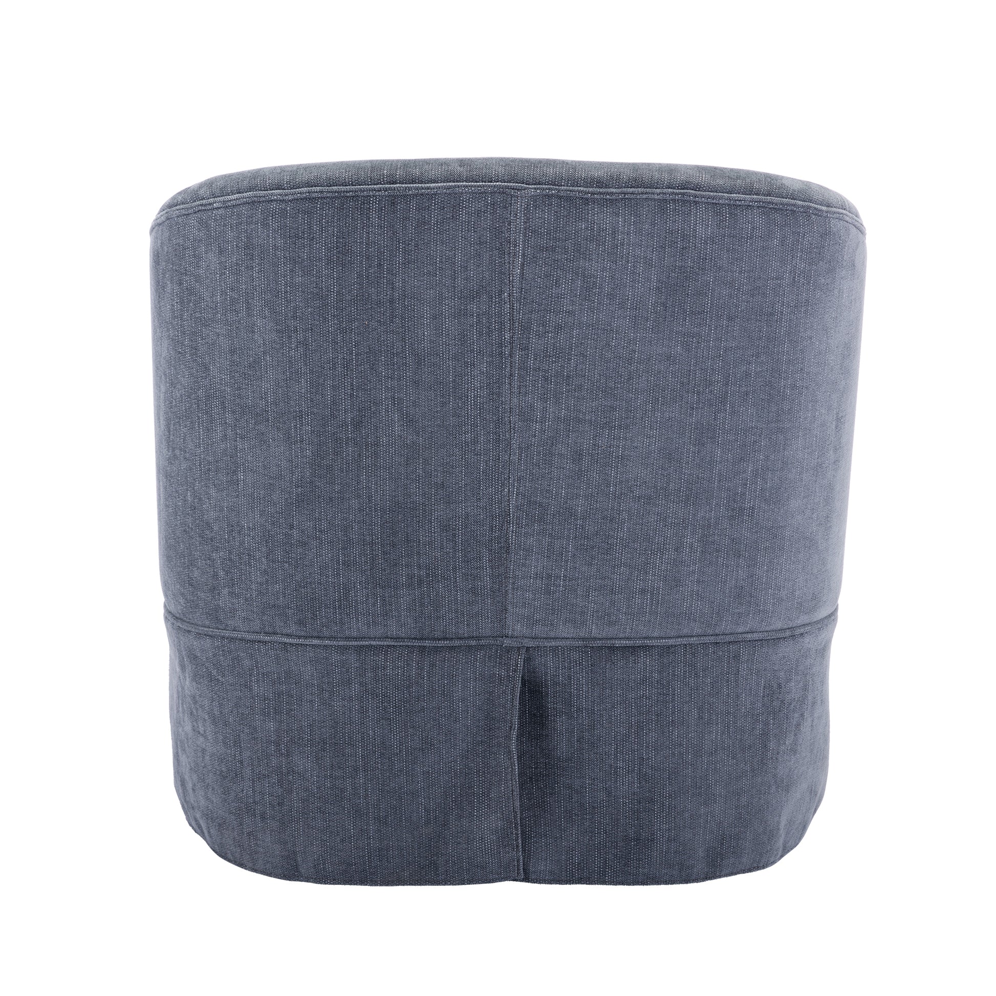 360 Degree Swivel Accent Armchair Linen Blend Grey Grey Foam Upholstered