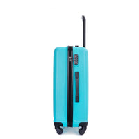 3 Piece Luggage Sets Abs Lightweight Suitcase With Two Hooks, Spinner Wheels, Tsa Lock, 20 24 28 Turquoise Turquoise Abs