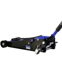 Floor Jack, 4 Ton Low Profile Floor Jack, Heavy Duty Steel Racing Floor Jack With Dual Piston Quick Lift Pump, Floor Jack Lifting Range 4" 21" Black Blue Steel