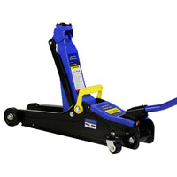 Floor Jack, 2 Ton Low Profile Floor Jack, Heav Yduty Steel Racing Floor Jack With Single Piston Quicklift Pump, Floor Jack Lifting Range 3.3" 15.2" Black Blue Steel