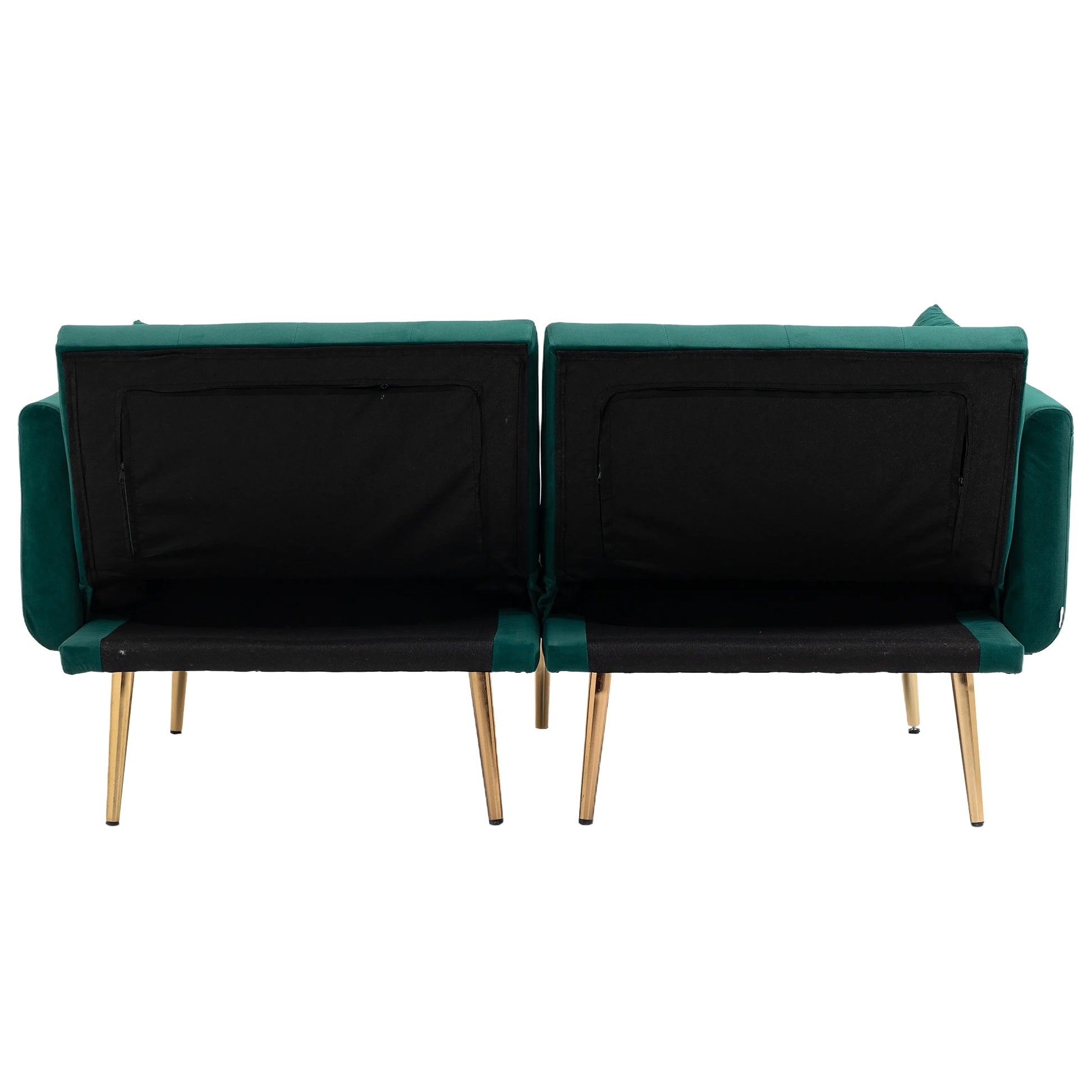 Coolmore Velvet Sofaaccent Sofa .Seat Sofa With Metal Feet Green Polyester