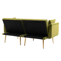 Coolmore Velvet Sofaaccent Sofa .Seat Sofa With Metal Feet Olive Polyester