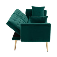 Coolmore Velvet Sofaaccent Sofa .Seat Sofa With Metal Feet Green Polyester