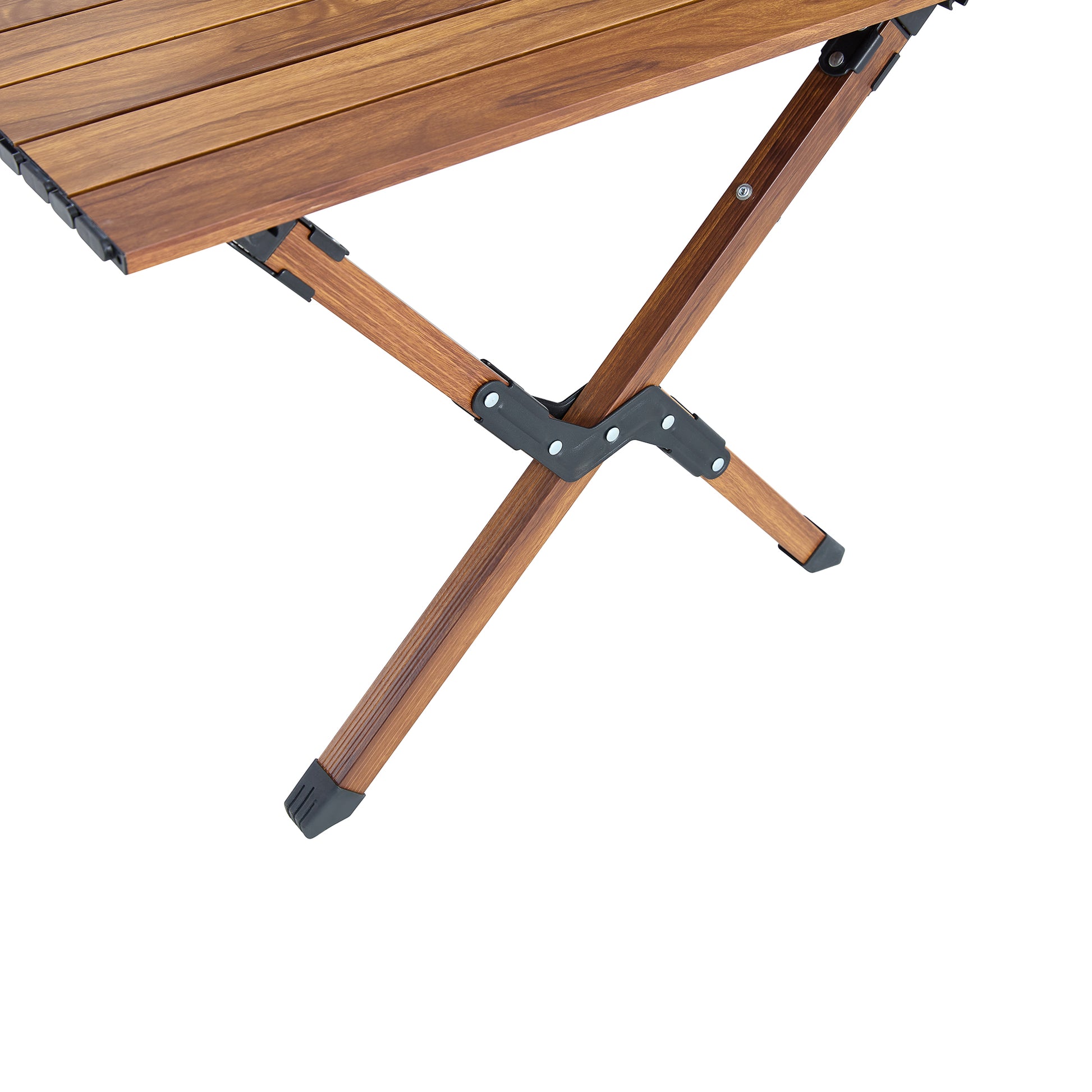 3 Piece Folding Outdoor Table And Two Chairs,Lightweight Aluminum Roll Up Square For Indoor, Outdoor Camping, Picnics, Beach,Backyard, Bbq, Party, Patio, Brown Beige Brown Beige Garden & Outdoor Modern Aluminum
