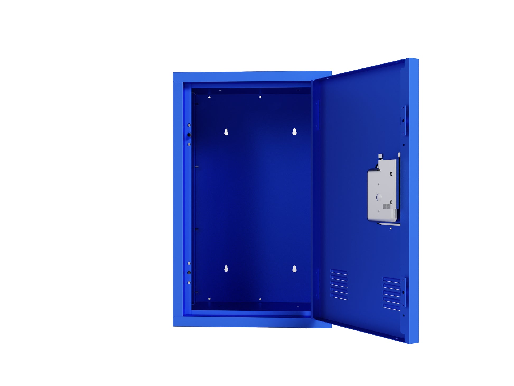 24" H Locker Storage Cabinet, Metal Locker Storage Cabinet With 1 Doors, Small Metal Locker,Lockable Storage Cabinet,For Employees,Office,Kids Locker Assembly Required Elegant Bule Blue Steel