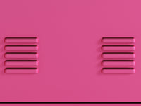 24" H Locker Storage Cabinet, Metal Locker Storage Cabinet With 1 Doors, Small Metal Locker,Lockable Storage Cabinet,For Employees,Office,Kids Locker Assembly Required Rose Red ,Easy Assembly Pink