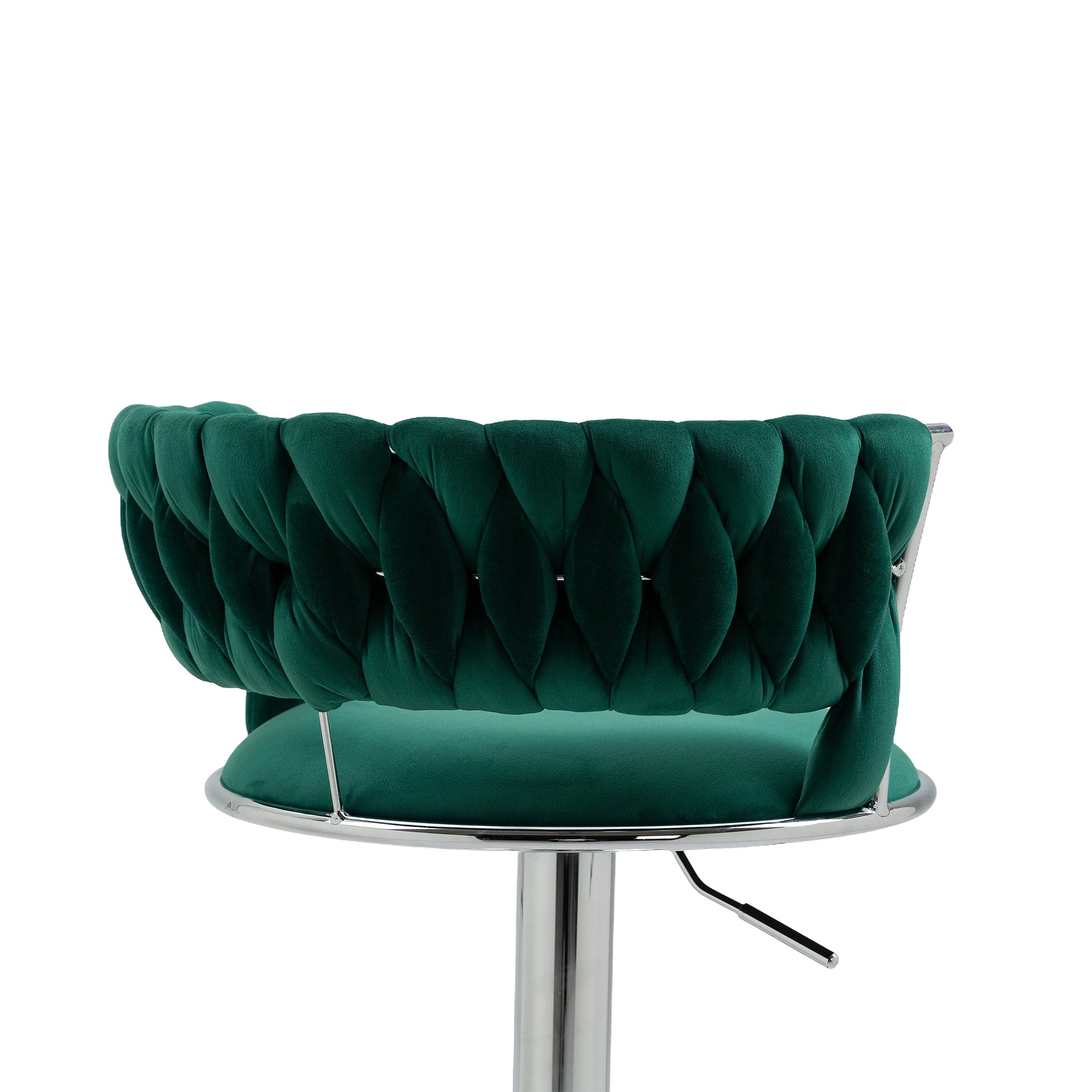 Coolmore Swivel Bar Stools Adjustable Counter Height Chairs With Footrest For Kitchen, Dining Room Emerald Velvet