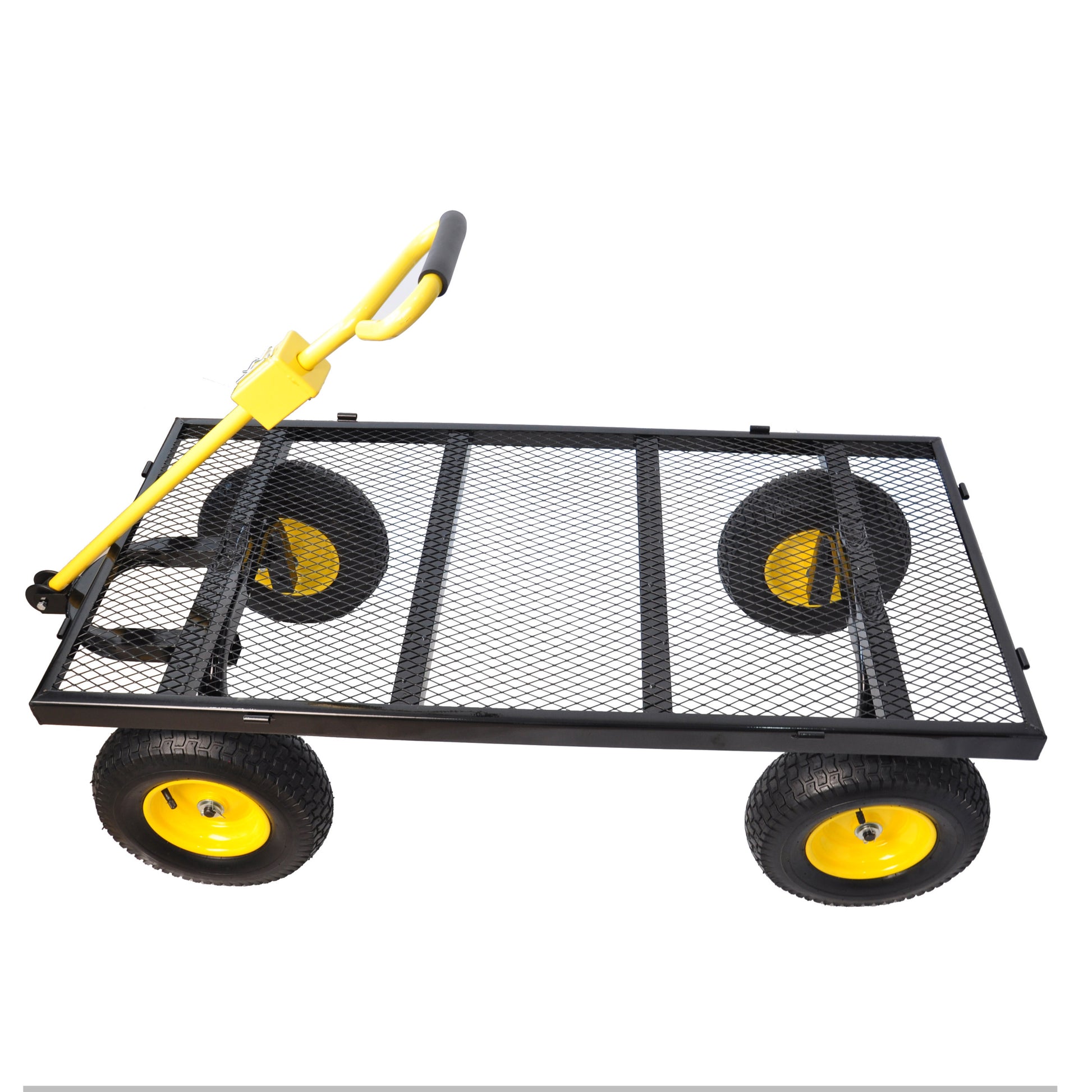 Big Wagon Cart Garden Cart Trucks Make It Easier To Transport Firewood Yellow Black Maximum Static Load Is 880 Lbs. Black Metal