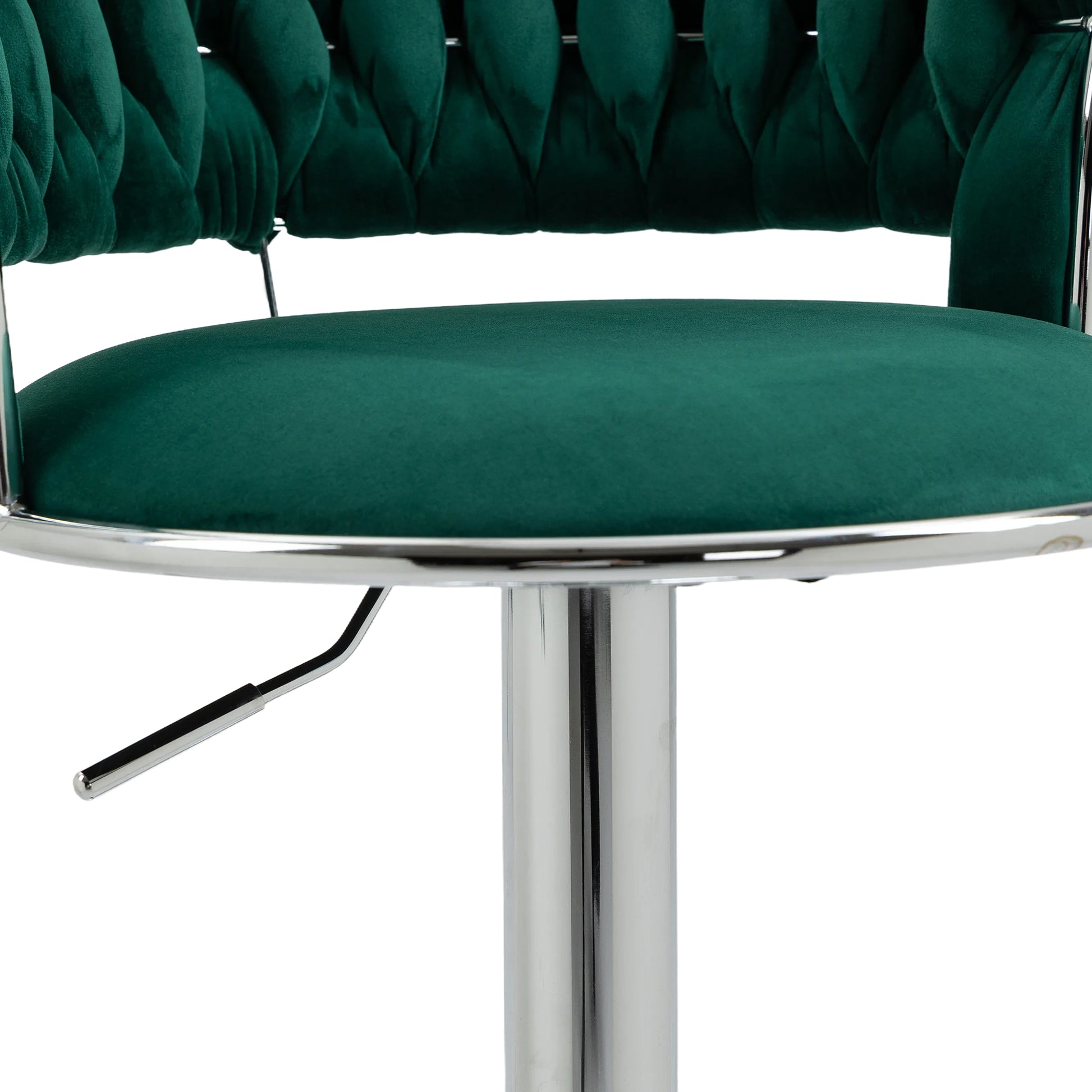 Coolmore Swivel Bar Stools Adjustable Counter Height Chairs With Footrest For Kitchen, Dining Room Emerald Velvet