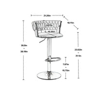 Coolmore Swivel Bar Stools Adjustable Counter Height Chairs With Footrest For Kitchen, Dining Room Emerald Velvet