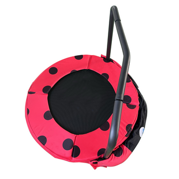 Xtp003 Assembled Children'S Trampoline Happy Expression Outdoor And Indoor Dual Use Ladybug Black And Red Foldable Iron Tube For Kids Age 3 7 Black Red Steel