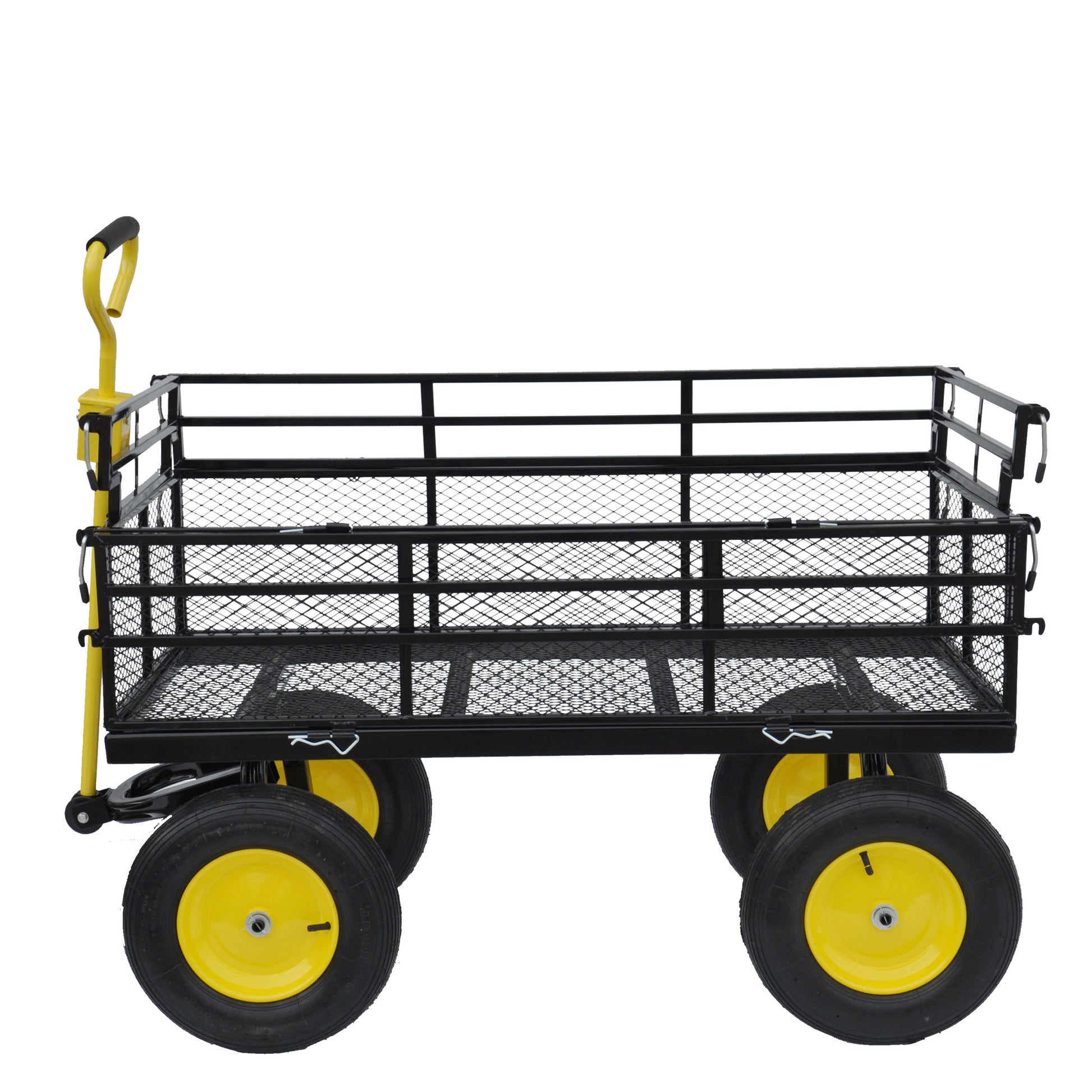 Big Wagon Cart Garden Cart Trucks Make It Easier To Transport Firewood Yellow Blackb Black Garden & Outdoor Iron