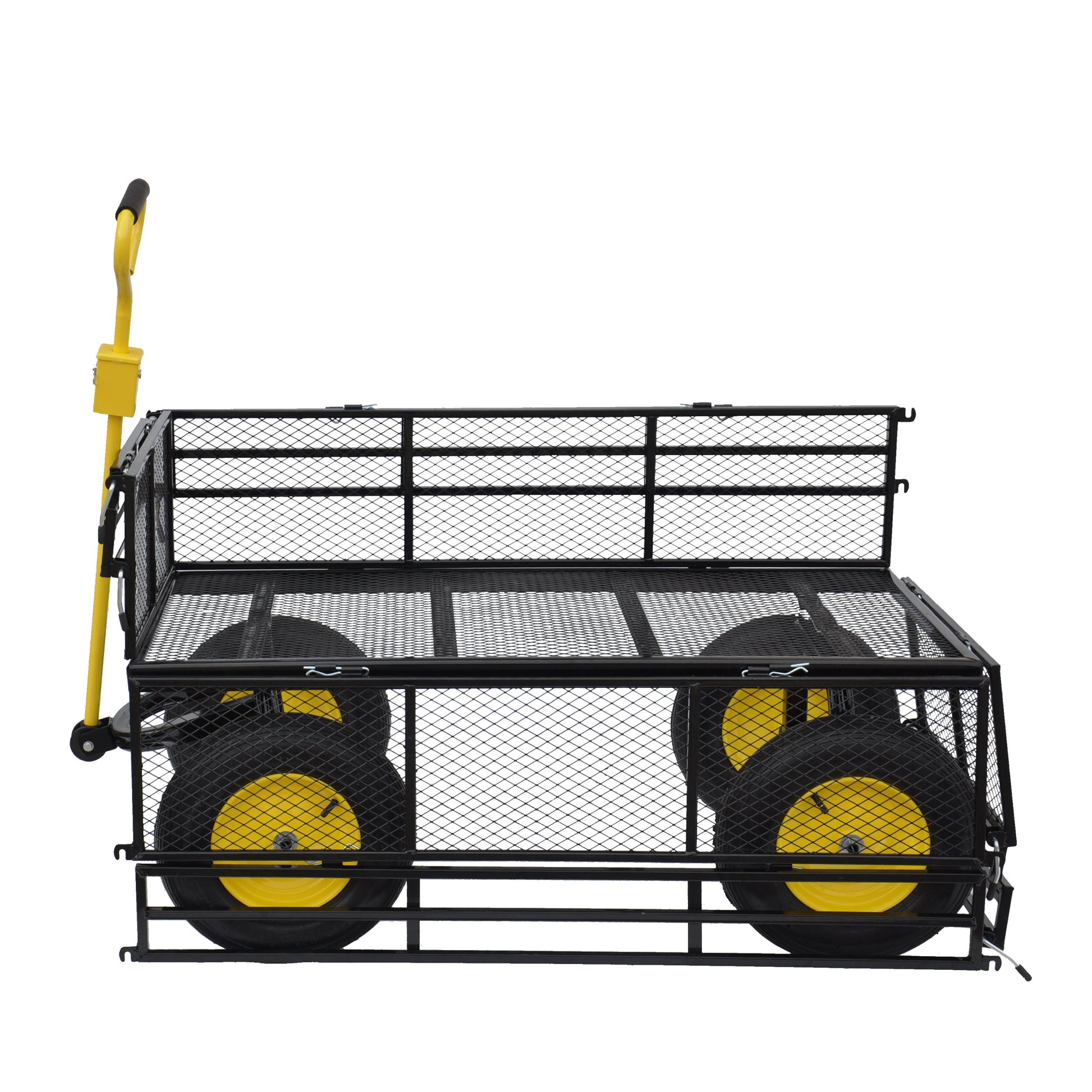 Big Wagon Cart Garden Cart Trucks Make It Easier To Transport Firewood Yellow Blackb Black Garden & Outdoor Iron