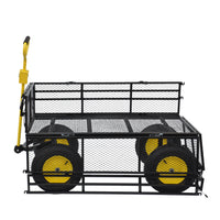 Big Wagon Cart Garden Cart Trucks Make It Easier To Transport Firewood Yellow Blackb Black Garden & Outdoor Iron