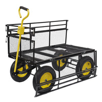 Big Wagon Cart Garden Cart Trucks Make It Easier To Transport Firewood Yellow Blackb Black Garden & Outdoor Iron