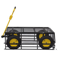 Big Wagon Cart Garden Cart Trucks Make It Easier To Transport Firewood Yellow Blackb Black Garden & Outdoor Iron