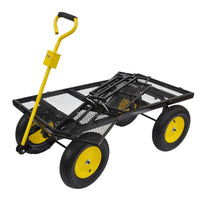 Big Wagon Cart Garden Cart Trucks Make It Easier To Transport Firewood Yellow Blackb Black Garden & Outdoor Iron