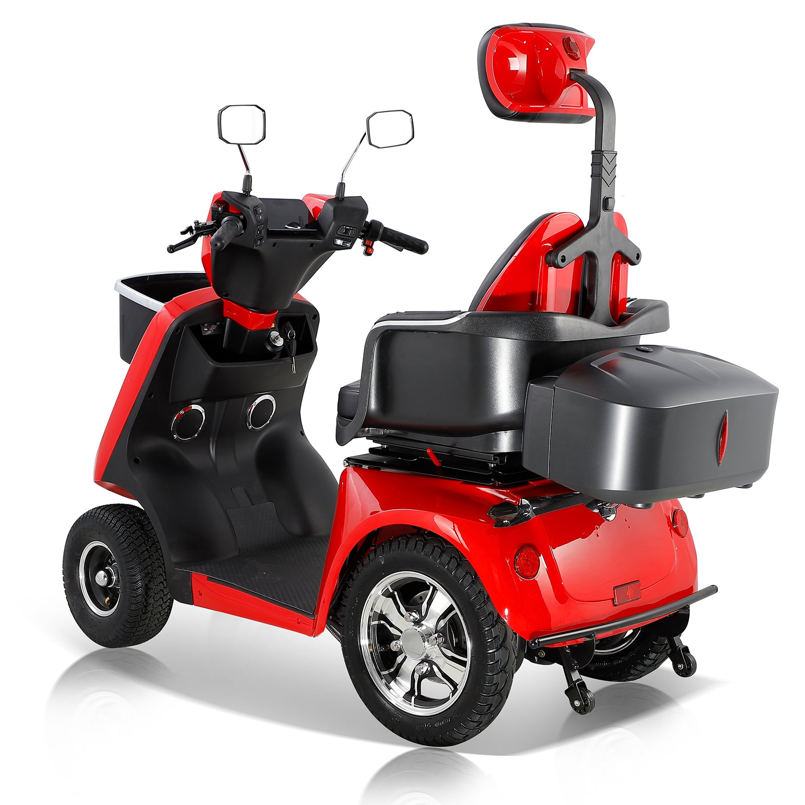 Fastest Mobility Scooter With Four Wheels For Adults & Seniors, Red 800W Red Abs Pc