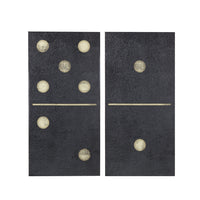 2 Piece Canvas Wall Art Set Black Mdf