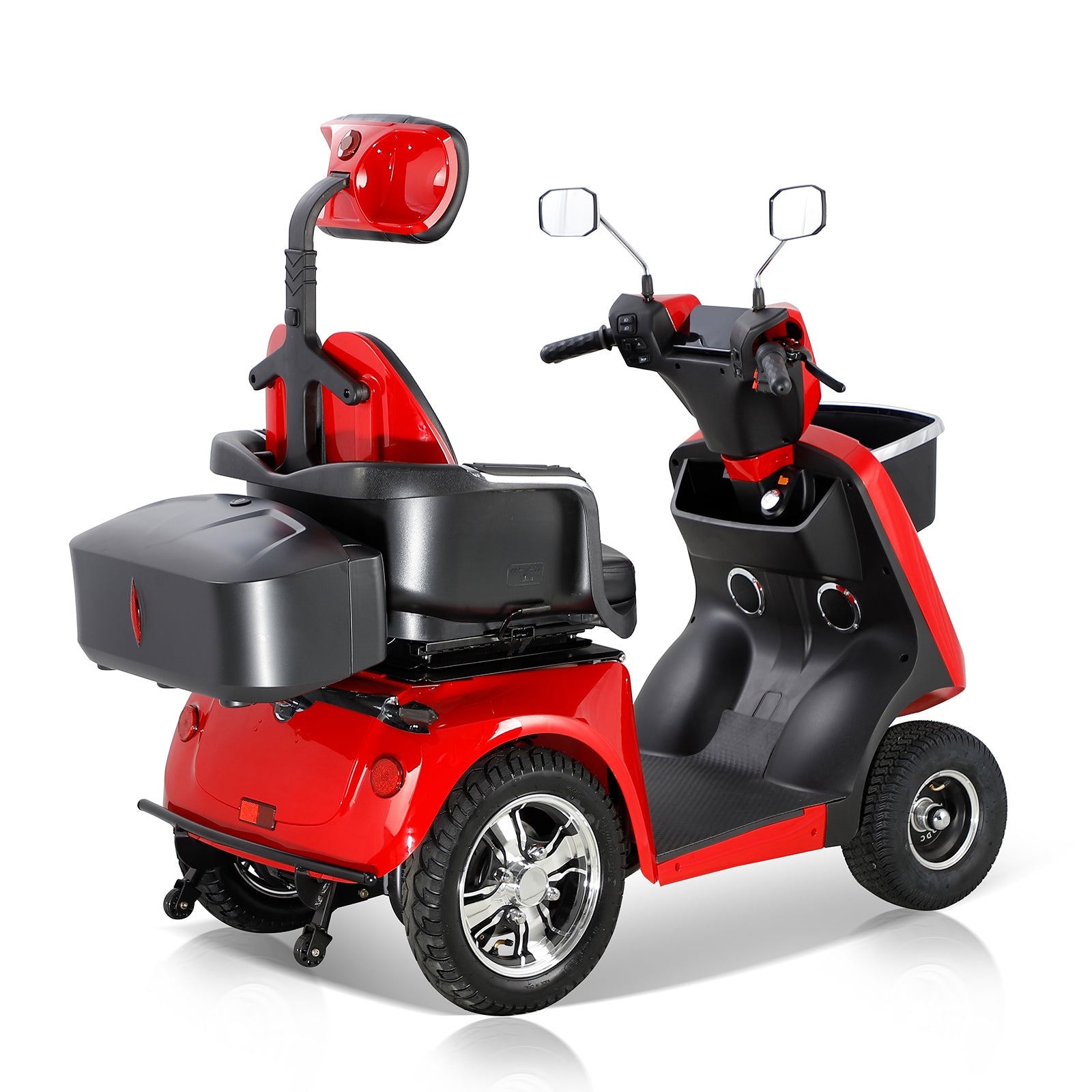 Fastest Mobility Scooter With Four Wheels For Adults & Seniors, Red 800W Red Abs Pc