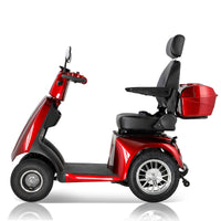 Fastest Mobility Scooter With Four Wheels For Adults & Seniors, Red 800W Red Abs Pc