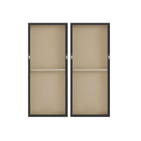 2 Piece Canvas Wall Art Set Black Mdf