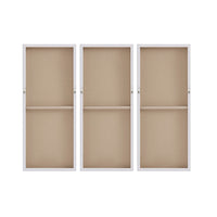 100% Hand Brush Embellished Canvas 3 Piece Set Grey Acrylic