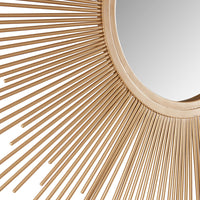 Sunburst Wall Decor Mirror 29.5"D Gold Mdf