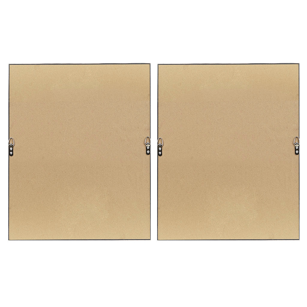 Geo Uv Printed Shadowbox 2 Piece Wall Art Set Black Mdf
