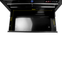 5 Drawers Multifunctional Tool Cart With Wheels Black Black Metal